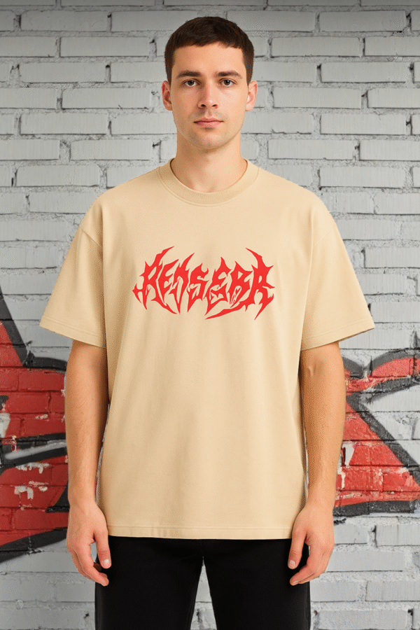 Beige Graphic Print T-Shirt